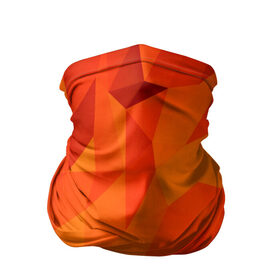 Бандана-труба 3D с принтом Orange geometry в Петрозаводске, 100% полиэстер, ткань с особыми свойствами — Activecool | плотность 150‒180 г/м2; хорошо тянется, но сохраняет форму | abstraction | абстракция | геометрия | грани | линии | полигоны | сочетания | текстура | треугольники