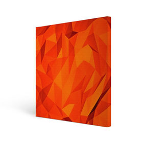 Холст квадратный с принтом Orange geometry в Петрозаводске, 100% ПВХ |  | abstraction | абстракция | геометрия | грани | линии | полигоны | сочетания | текстура | треугольники
