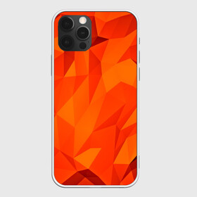 Чехол для iPhone 12 Pro Max с принтом Orange geometry в Петрозаводске, Силикон |  | abstraction | абстракция | геометрия | грани | линии | полигоны | сочетания | текстура | треугольники