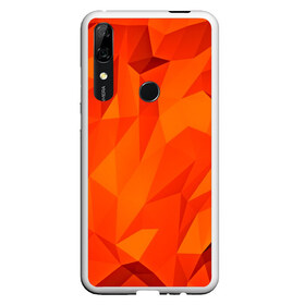 Чехол для Honor P Smart Z с принтом Orange geometry в Петрозаводске, Силикон | Область печати: задняя сторона чехла, без боковых панелей | abstraction | абстракция | геометрия | грани | линии | полигоны | сочетания | текстура | треугольники