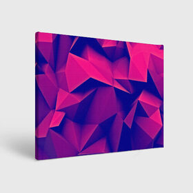Холст прямоугольный с принтом Violet polygon в Петрозаводске, 100% ПВХ |  | 3d | abstraction | абстракция | геометрия | грани | линии | полигоны | розовый | сочетания | текстура | треугольники | фиолетовый