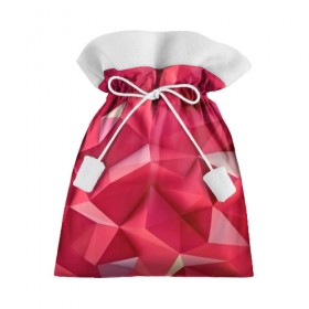 Подарочный 3D мешок с принтом Розовые грани в Петрозаводске, 100% полиэстер | Размер: 29*39 см | abstraction | polygon | абстракция | геометрия | грани | линии | полигоны | розовый | сочетания | текстура | треугольники