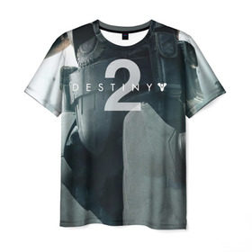 Мужская футболка 3D с принтом 2 в Петрозаводске, 100% полиэфир | прямой крой, круглый вырез горловины, длина до линии бедер | destiny | destiny 2 | space | дестени | космос