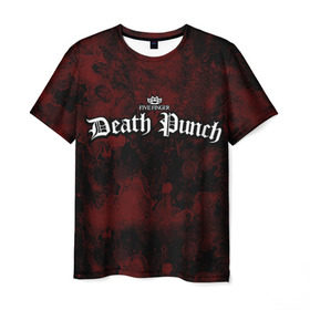 Мужская футболка 3D с принтом Five Finger Death Punch в Петрозаводске, 100% полиэфир | прямой крой, круглый вырез горловины, длина до линии бедер | 5fdp | ffdp | five finger death punch