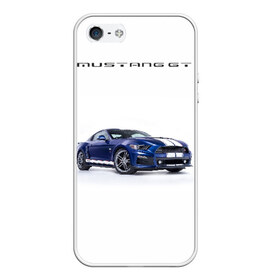 Чехол для iPhone 5/5S матовый с принтом Ford Mustang GT 3 в Петрозаводске, Силикон | Область печати: задняя сторона чехла, без боковых панелей | ford | gt | mustang | shelby | мустанг | форд | шэлби