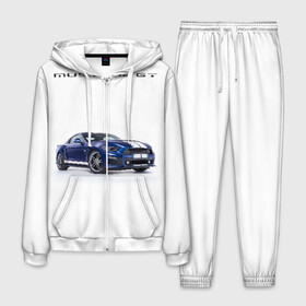 Мужской костюм 3D с принтом Ford Mustang GT 3 в Петрозаводске, 100% полиэстер | Манжеты и пояс оформлены тканевой резинкой, двухслойный капюшон со шнурком для регулировки, карманы спереди | ford | gt | mustang | shelby | мустанг | форд | шэлби