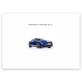 Поздравительная открытка с принтом Ford Mustang GT 3 в Петрозаводске, 100% бумага | плотность бумаги 280 г/м2, матовая, на обратной стороне линовка и место для марки
 | Тематика изображения на принте: ford | gt | mustang | shelby | мустанг | форд | шэлби