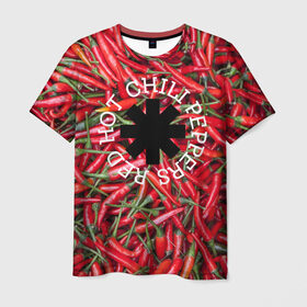 Мужская футболка 3D с принтом Red Hot Chili Peppers в Петрозаводске, 100% полиэфир | прямой крой, круглый вырез горловины, длина до линии бедер | Тематика изображения на принте: red hot chili peppers | rock | рок