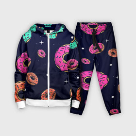 Детский костюм 3D с принтом Black Milk Космические Пончики в Петрозаводске,  |  | black milk | donut | donuts | space | the simpsons | trend | глазурь | дизайн | еда | звезда | звёзды | космос | мода | пончик | симпсоны | симсоны | сладкий | стиль | тренд | узор