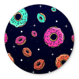 Коврик круглый с принтом Black Milk Космические Пончики в Петрозаводске, резина и полиэстер | круглая форма, изображение наносится на всю лицевую часть | Тематика изображения на принте: black milk | donut | donuts | space | the simpsons | trend | глазурь | дизайн | еда | звезда | звёзды | космос | мода | пончик | симпсоны | симсоны | сладкий | стиль | тренд | узор