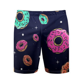 Мужские шорты 3D спортивные с принтом Black Milk Космические Пончики в Петрозаводске,  |  | black milk | donut | donuts | space | the simpsons | trend | глазурь | дизайн | еда | звезда | звёзды | космос | мода | пончик | симпсоны | симсоны | сладкий | стиль | тренд | узор