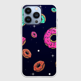 Чехол для iPhone 13 Pro с принтом Black Milk Космические Пончики в Петрозаводске,  |  | Тематика изображения на принте: black milk | donut | donuts | space | the simpsons | trend | глазурь | дизайн | еда | звезда | звёзды | космос | мода | пончик | симпсоны | симсоны | сладкий | стиль | тренд | узор