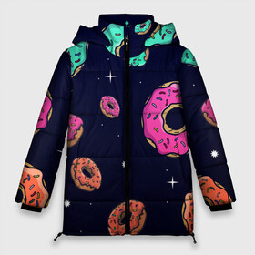Женская зимняя куртка 3D с принтом Black Milk Космические Пончики в Петрозаводске, верх — 100% полиэстер; подкладка — 100% полиэстер; утеплитель — 100% полиэстер | длина ниже бедра, силуэт Оверсайз. Есть воротник-стойка, отстегивающийся капюшон и ветрозащитная планка. 

Боковые карманы с листочкой на кнопках и внутренний карман на молнии | black milk | donut | donuts | space | the simpsons | trend | глазурь | дизайн | еда | звезда | звёзды | космос | мода | пончик | симпсоны | симсоны | сладкий | стиль | тренд | узор