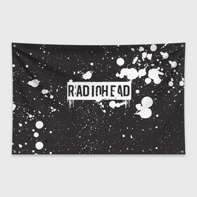 Флаг-баннер с принтом Radiohead 6 в Петрозаводске, 100% полиэстер | размер 67 х 109 см, плотность ткани — 95 г/м2; по краям флага есть четыре люверса для крепления | radiohead | радиохэд | том йорк