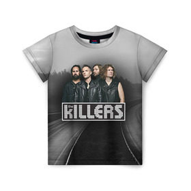 Детская футболка 3D с принтом The Killers 9 в Петрозаводске, 100% гипоаллергенный полиэфир | прямой крой, круглый вырез горловины, длина до линии бедер, чуть спущенное плечо, ткань немного тянется | Тематика изображения на принте: the killers