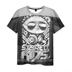 Мужская футболка 3D с принтом Black Milk Stereo Kids в Петрозаводске, 100% полиэфир | прямой крой, круглый вырез горловины, длина до линии бедер | black milk | dj | kids | stereo | дети | дизайн | камуфляж | малыш | мода | наушники | ноты | очки | ребёнок | стерео | стиль