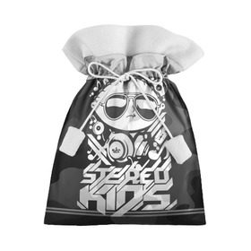 Подарочный 3D мешок с принтом Black Milk Stereo Kids в Петрозаводске, 100% полиэстер | Размер: 29*39 см | black milk | dj | kids | stereo | дети | дизайн | камуфляж | малыш | мода | наушники | ноты | очки | ребёнок | стерео | стиль