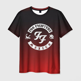 Мужская футболка 3D с принтом Foo Fighters 3 в Петрозаводске, 100% полиэфир | прямой крой, круглый вырез горловины, длина до линии бедер | foo fighters | дэйв грол | фу файтерс