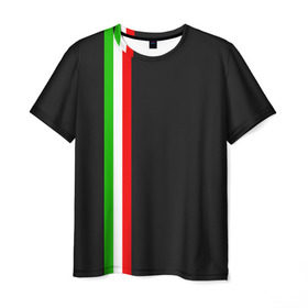 Мужская футболка 3D с принтом Black Milk Italiano в Петрозаводске, 100% полиэфир | прямой крой, круглый вырез горловины, длина до линии бедер | flag | italian | италия | итальянский | страна | страны | триколор | флаг