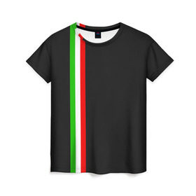 Женская футболка 3D с принтом Black Milk Italiano в Петрозаводске, 100% полиэфир ( синтетическое хлопкоподобное полотно) | прямой крой, круглый вырез горловины, длина до линии бедер | flag | italian | италия | итальянский | страна | страны | триколор | флаг
