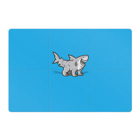 Магнитный плакат 3Х2 с принтом Акула мутант 5 в Петрозаводске, Полимерный материал с магнитным слоем | 6 деталей размером 9*9 см | акула | детям | лапы | мутант | рисунок