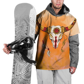 Накидка на куртку 3D с принтом этника в Петрозаводске, 100% полиэстер |  | индейцы | ловец снов | орнамент | перья | пустыня | рога | тотем | узоры | череп | этно