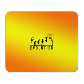 Коврик прямоугольный с принтом Эволюция баскетбола в Петрозаводске, натуральный каучук | размер 230 х 185 мм; запечатка лицевой стороны | basketball | evolution | желтый | обезьяна человек | оранжевый | эволюция