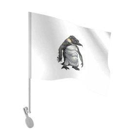 Флаг для автомобиля с принтом Пингвинопитек в Петрозаводске, 100% полиэстер | Размер: 30*21 см | лженаука | пингвин