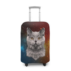 Чехол для чемодана 3D с принтом Кот в космосе! в Петрозаводске, 86% полиэфир, 14% спандекс | двустороннее нанесение принта, прорези для ручек и колес | 3d | cat | арт | взгляд | вселенная | звезды | земля | космос | кот | кот хипстер | котёнок | котятки | котятушки | кошечки | кошка | мордочка | плеяды | пространство | созвездие