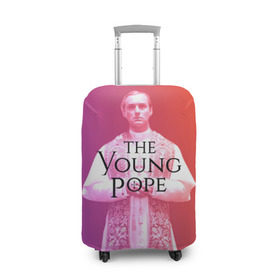 Чехол для чемодана 3D с принтом The Young Pope в Петрозаводске, 86% полиэфир, 14% спандекс | двустороннее нанесение принта, прорези для ручек и колес | young pope | джуд | лоу | молодой папа