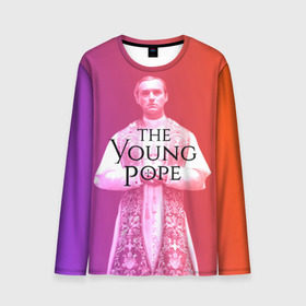 Мужской лонгслив 3D с принтом The Young Pope в Петрозаводске, 100% полиэстер | длинные рукава, круглый вырез горловины, полуприлегающий силуэт | Тематика изображения на принте: young pope | джуд | лоу | молодой папа
