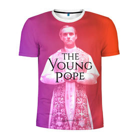 Мужская футболка 3D спортивная с принтом The Young Pope в Петрозаводске, 100% полиэстер с улучшенными характеристиками | приталенный силуэт, круглая горловина, широкие плечи, сужается к линии бедра | Тематика изображения на принте: young pope | джуд | лоу | молодой папа