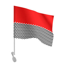 Флаг для автомобиля с принтом Твин Пикс в Петрозаводске, 100% полиэстер | Размер: 30*21 см | twin peaks | абстракция | агент купер | геометрия | девид линч | красная комната | лес | лора палмер | полосы | совы | текстура | туман | узор