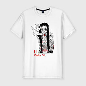 Мужская футболка премиум с принтом Lil Wayne 1 в Петрозаводске, 92% хлопок, 8% лайкра | приталенный силуэт, круглый вырез ворота, длина до линии бедра, короткий рукав | lil wayne | rap | лил уэйн | рэп | хип хоп