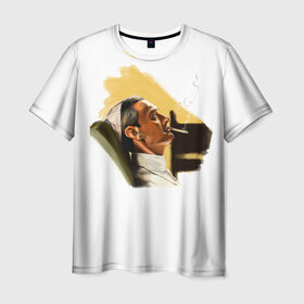 Мужская футболка 3D с принтом The Young Pope в Петрозаводске, 100% полиэфир | прямой крой, круглый вырез горловины, длина до линии бедер | Тематика изображения на принте: young pope | джуд | лоу | молодой папа