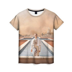 Женская футболка 3D с принтом Италия в Петрозаводске, 100% полиэфир ( синтетическое хлопкоподобное полотно) | прямой крой, круглый вырез горловины, длина до линии бедер | young pope | джуд | лоу | молодой папа
