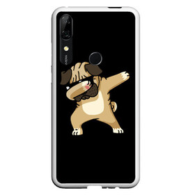 Чехол для Honor P Smart Z с принтом Dog dab в Петрозаводске, Силикон | Область печати: задняя сторона чехла, без боковых панелей | Тематика изображения на принте: арт | животное | мопс | музыка | собака