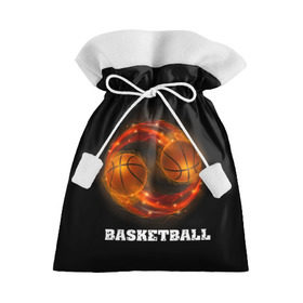 Подарочный 3D мешок с принтом basketball fire в Петрозаводске, 100% полиэстер | Размер: 29*39 см | Тематика изображения на принте: fire | flames | light | sport | баскетбол | игра | кольцо | мяч | небо | огонь | сетка | спорт | спортивные соревнования | стиль