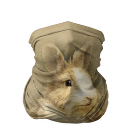 Бандана-труба 3D с принтом Кролик в Петрозаводске, 100% полиэстер, ткань с особыми свойствами — Activecool | плотность 150‒180 г/м2; хорошо тянется, но сохраняет форму | грызун | животные | заяц | кролик | мордочка | природа | пушистый | уши