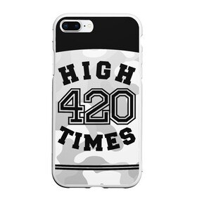 Чехол для iPhone 7Plus/8 Plus матовый с принтом High Times 420 Camo в Петрозаводске, Силикон | Область печати: задняя сторона чехла, без боковых панелей | Тематика изображения на принте: camouflage | камо | камуфляж