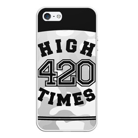 Чехол для iPhone 5/5S матовый с принтом High Times 420 Camo в Петрозаводске, Силикон | Область печати: задняя сторона чехла, без боковых панелей | camouflage | камо | камуфляж