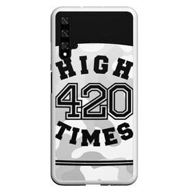 Чехол для Honor 20 с принтом High Times 420 Camo в Петрозаводске, Силикон | Область печати: задняя сторона чехла, без боковых панелей | Тематика изображения на принте: camouflage | камо | камуфляж