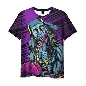 Мужская футболка 3D с принтом Lil Wayne 5 в Петрозаводске, 100% полиэфир | прямой крой, круглый вырез горловины, длина до линии бедер | Тематика изображения на принте: lil wayne | rap | лил уэйн | рэп | хип хоп