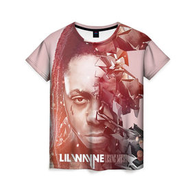 Женская футболка 3D с принтом Lil Wayne 7 в Петрозаводске, 100% полиэфир ( синтетическое хлопкоподобное полотно) | прямой крой, круглый вырез горловины, длина до линии бедер | 
