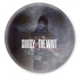 Значок с принтом Lil Wayne 6 в Петрозаводске,  металл | круглая форма, металлическая застежка в виде булавки | 
