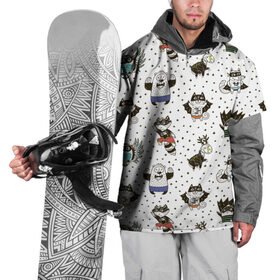 Накидка на куртку 3D с принтом Лесные супергерои в Петрозаводске, 100% полиэстер |  | Тематика изображения на принте: енот | лес | лис | лось | медведь | паттерн | сова