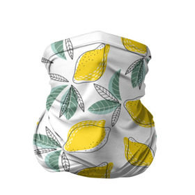Бандана-труба 3D с принтом Лимончики в Петрозаводске, 100% полиэстер, ткань с особыми свойствами — Activecool | плотность 150‒180 г/м2; хорошо тянется, но сохраняет форму | лимоны | минимализм | паттерн | фрукты | цитрусовые