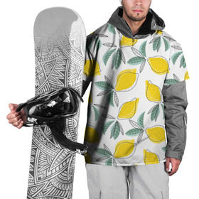 Накидка на куртку 3D с принтом Лимончики в Петрозаводске, 100% полиэстер |  | Тематика изображения на принте: лимоны | минимализм | паттерн | фрукты | цитрусовые