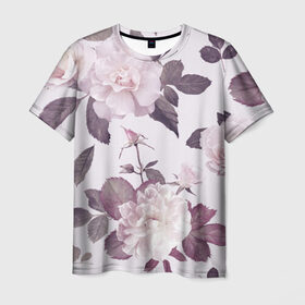 Мужская футболка 3D с принтом Розы в Петрозаводске, 100% полиэфир | прямой крой, круглый вырез горловины, длина до линии бедер | flower | rose | лепестки | розы | сад | цветок | цветы