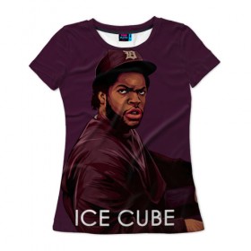 Женская футболка 3D с принтом Ice Cube 5 в Петрозаводске, 100% полиэфир ( синтетическое хлопкоподобное полотно) | прямой крой, круглый вырез горловины, длина до линии бедер | ice cube | oshea jackson | rap | айс кьюб | гангста рэп | о’ши дже́ксон | рэп